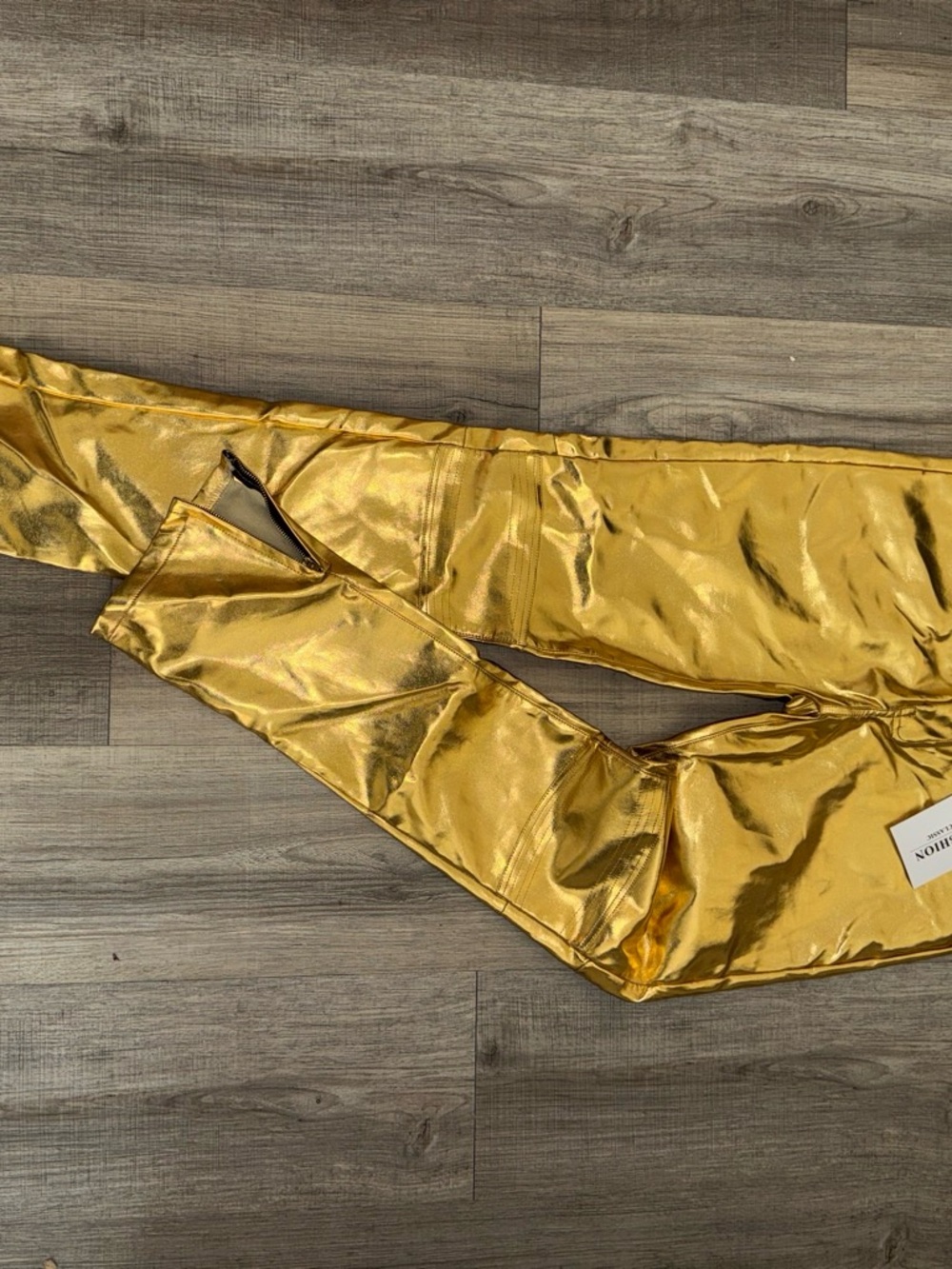 Metallic Gold Skinny Pants for Women